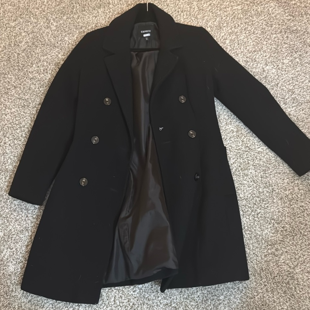 Express Black Pea Coat Women’s Size XS